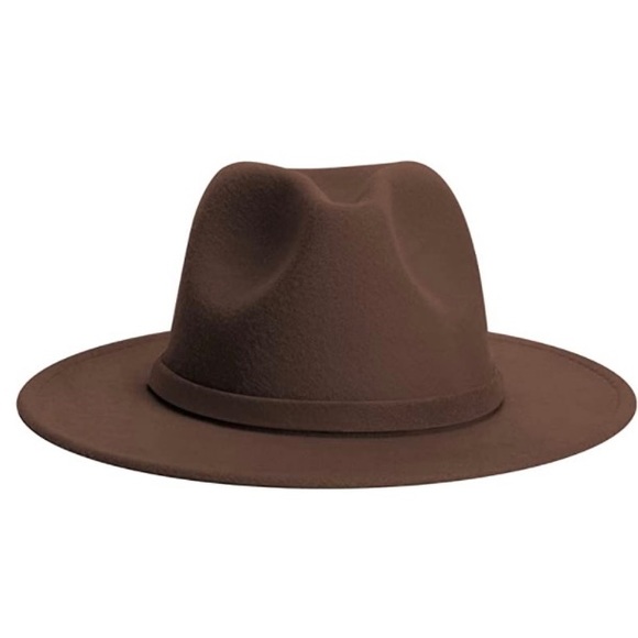 BRAND NEW TRENDY UNISEX WIDE BRIM FEDORA WITH RED UNDERBILL NWT - Picture 8 of 8